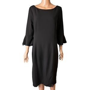 White House Black Market New With Tags Body Perfecting Ruffle Sleeve Dress 14